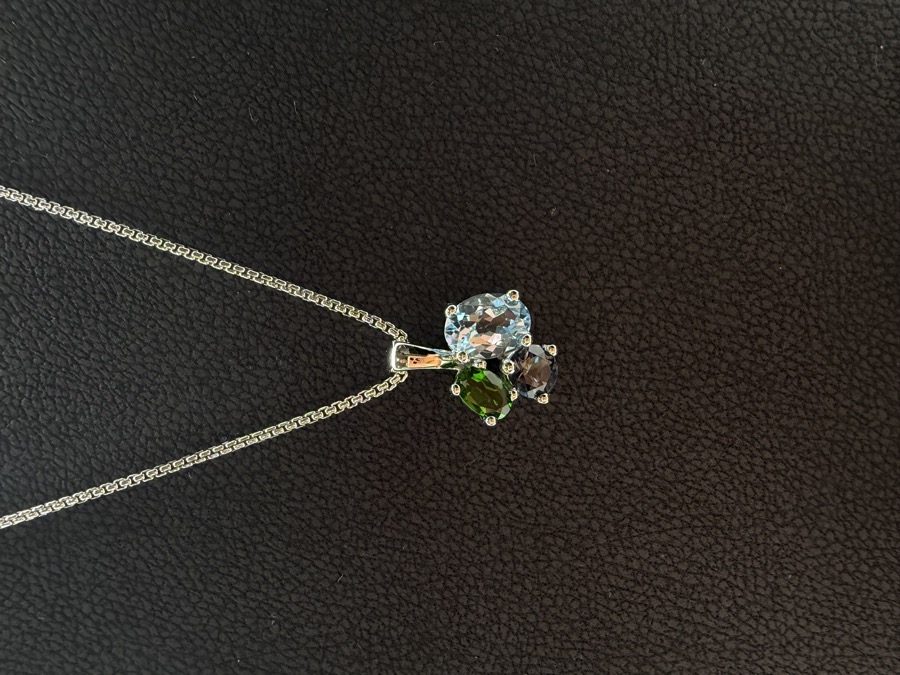 Fritsch Sterling Anhänger Silber 925 mit Chrome, Sky und London Blue Topas